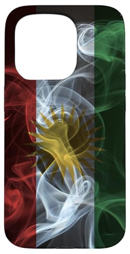 Hülle für iPhone 15 Pro Rauchige Kurdistan-Flagge – kurdischer Stolz im Rauchstil von Family Heritage Gifts