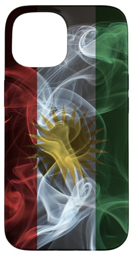 Hülle für iPhone 15 Rauchige Kurdistan-Flagge – kurdischer Stolz im Rauchstil von Family Heritage Gifts