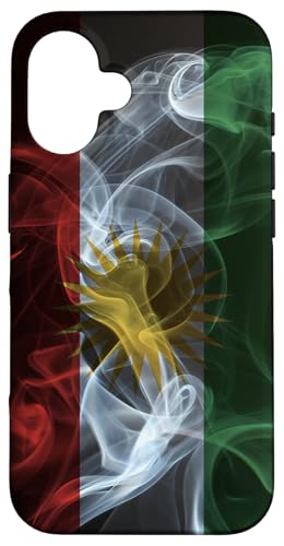 Hülle für iPhone 16 Rauchige Kurdistan-Flagge – kurdischer Stolz im Rauchstil Hülle für iPhone 16 Rauchige Kurdistan-Flagge – kurdischer Stolz im Rauchstil von Family Heritage Gifts