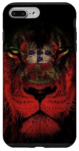 Hülle für iPhone 7 Plus/8 Plus Portugal-Flagge und afrikanischer Löwe - Portugiesischer Stolz von Family Heritage Gifts
