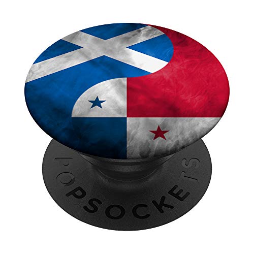 Schottland und Panama Yin Yang - Panamanische schottische Flagge PopSockets mit austauschbarem PopGrip von Family Heritage Gifts