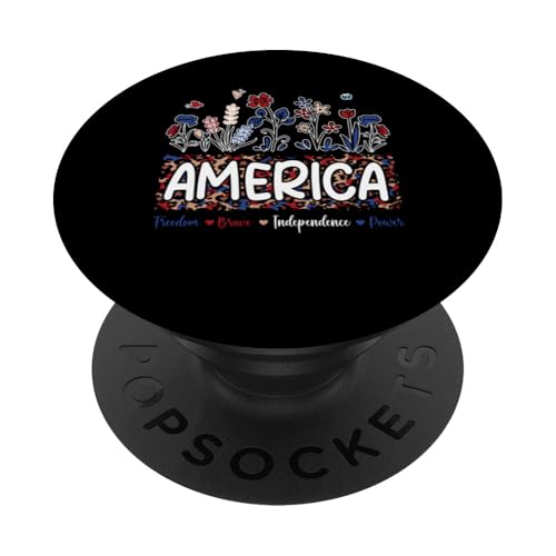 America Freedom Brave Independence Power 4th Of July US Flag PopSockets Klebender PopGrip America Freedom Brave Independence Power 4th Of July US Flag PopSockets Klebender PopGrip von Family Lover 4th Of July Costume