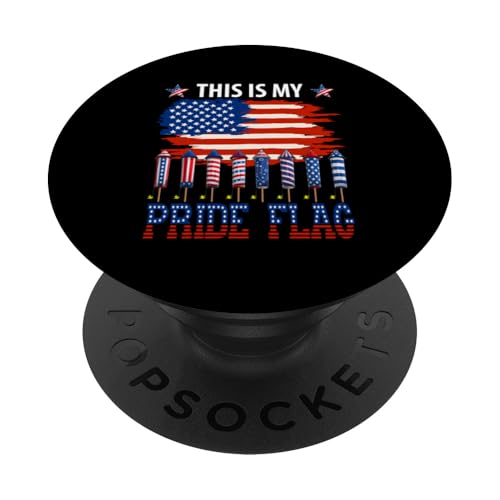 Proud My Pride Flag US Flag Firecracker Matching Patriotic PopSockets Klebender PopGrip Proud My Pride Flag US Flag Firecracker Matching Patriotic PopSockets Klebender PopGrip von Family Lover 4th Of July Costume