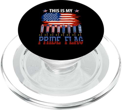 Proud My Pride Flag US Flag Firecracker Matching Patriotic PopSockets PopGrip für MagSafe Proud My Pride Flag US Flag Firecracker Matching Patriotic PopSockets PopGrip für MagSafe von Family Lover 4th Of July Costume