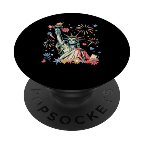 Starus Proud Liberty 4th Of July US Flag Colorful Fireworks PopSockets Klebender PopGrip Starus Proud Liberty 4th Of July US Flag Colorful Fireworks PopSockets Klebender PopGrip von Family Lover 4th Of July Costume