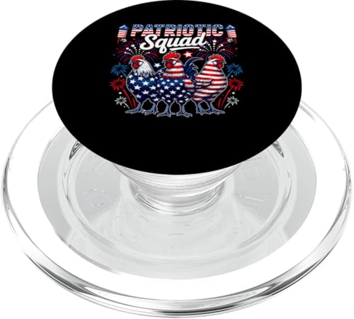 Patriotic Squad 4th July US Flag Three Cute Chickens Farmer PopSockets PopGrip für MagSafe Patriotic Squad 4th July US Flag Three Cute Chickens Farmer PopSockets PopGrip für MagSafe von Family Men 4th Of July Costume