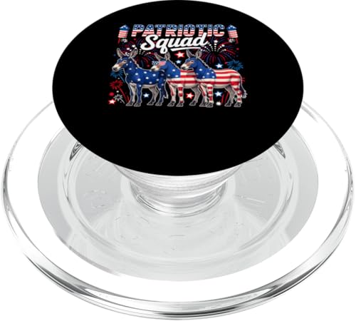 Patriotic Squad 4th July US Flag Three Cute Donkeys Farmer PopSockets PopGrip für MagSafe Patriotic Squad 4th July US Flag Three Cute Donkeys Farmer PopSockets PopGrip für MagSafe von Family Men 4th Of July Costume