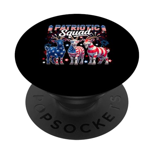 Patriotic Squad 4th July US Flag Three Cute Goats Farmer PopSockets Klebender PopGrip Patriotic Squad 4th July US Flag Three Cute Goats Farmer PopSockets Klebender PopGrip von Family Men 4th Of July Costume