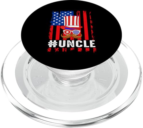 Uncle Father's Day 4th July US Flag Men Sunglasses Mustache PopSockets PopGrip für MagSafe Uncle Father's Day 4th July US Flag Men Sunglasses Mustache PopSockets PopGrip für MagSafe von Family Men 4th Of July Costume