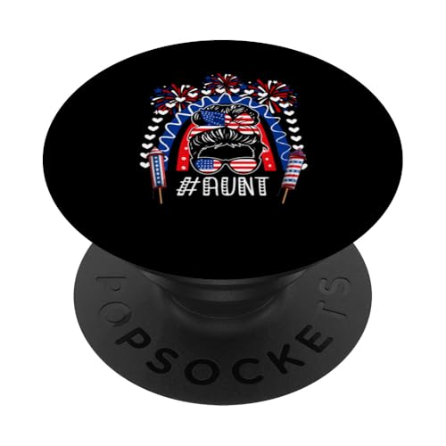 Aunt Mother's Day 4th July US Flag Women Sunglasses Rainbow PopSockets Klebender PopGrip Aunt Mother's Day 4th July US Flag Women Sunglasses Rainbow PopSockets Klebender PopGrip von Family Women 4th Of July Costume