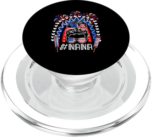 Nana Mother's Day 4th July US Flag Women Sunglasses Rainbow PopSockets PopGrip für MagSafe von Family Women 4th Of July Costume
