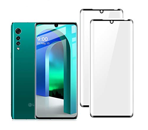 FanTing Displayschutzfolie für LG Velvet,[9H Härte, vollständige Abdeckung,Keine Blasen und Fingerabdrücke],Kratzfeste HD-Hartglasfolie für LG Velvet-Schwarz(2 Stück) von FanTing