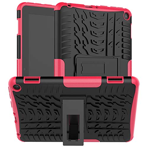 FanTing Hülle für Amazon Fire HD 8 Plus 2020, [Armor Box] [Doppelschicht] [Heavy Duty Case] Strong Rugged Shock Proof Schutzhülle 2in1 Hybrid Case -Pulver von FanTing