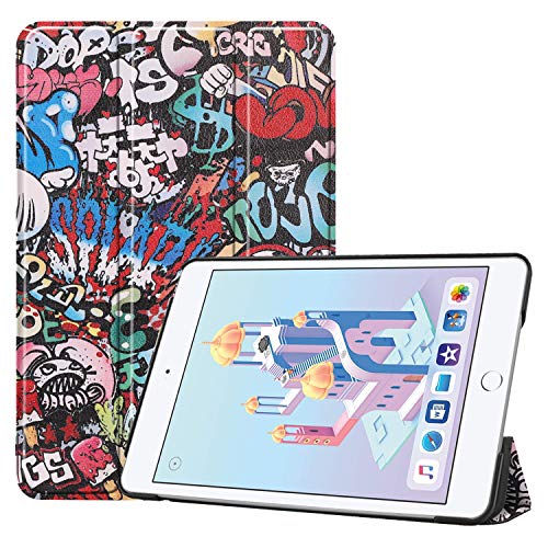 FanTing Hülle für Apple iPad Mini 5 2019/iPad Mini 4 Tablette,Ultradünne, Exquisite Erscheinung,mit Standfunction,für Apple iPad Mini 5 2019/iPad Mini 4 Tablette -Graffiti von FanTing