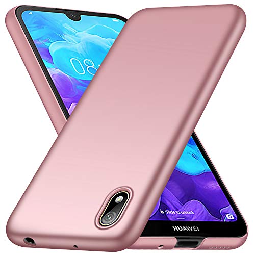 FanTing Hülle für Huawei Y5 2019, [Ultra Dünn] [Leicht] [Anti-Kratzer] Stoßstange Hardcase Handyhülle für Huawei Y5 2019-Roségold von FanTing