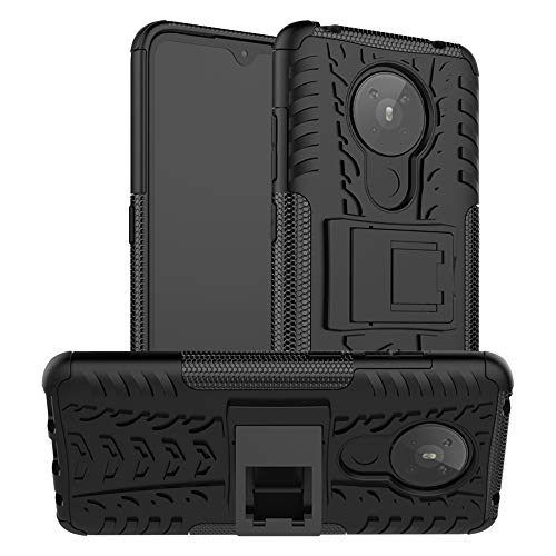 FanTing Hülle für Nokia 5.3, [Armor Box] [Doppelschicht] [Heavy Duty Case] Strong Rugged Shock Proof Schutzhülle 2in1 Hybrid Case -Schwarz von FanTing