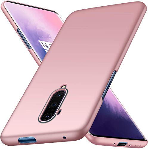 FanTing Hülle für OnePlus 7T Pro, [Ultra Dünn] [Leicht] [Anti-Kratzer] Stoßstange Hardcase Handyhülle für OnePlus 7T Pro-Roségold von FanTing