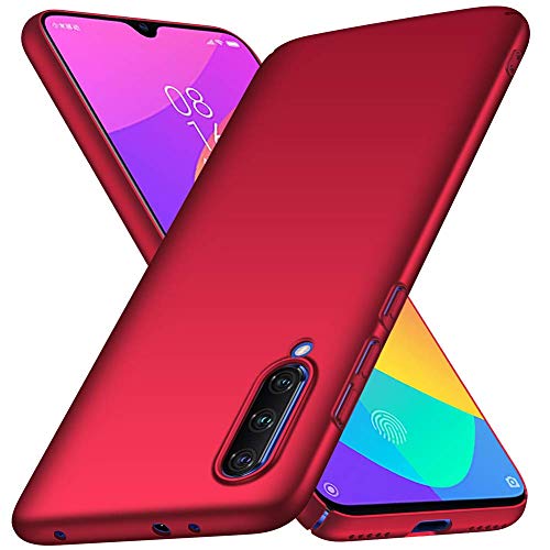 FanTing Hülle für Xiaomi Mi A3, [Ultra Dünn] [Leicht] [Anti-Kratzer] Stoßstange Hardcase Handyhülle für Xiaomi Mi A3-Rot von FanTing