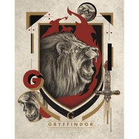 Harry Potter Kunstdruck: Gryffindor-Wappen von Fanattik