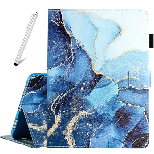 Fancity for iPad 10th Gneration Case 2022, for iPad 10.9 Inch PU Leather Cover with Kickstand Pencil Holder, Folio Magnectic Case with Smart Auto Wake/Sleep for iPad 10th Gen. 2022, Marble Blue von Fancity