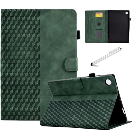 Fancity für Samsung Galaxy Tab A8 10.5 Zoll Hülle 2022 Release, Multi-Angle Stand Wildleder Leder Smart Cover mit Auto Sleep Wake, Stifthalter Kartenfach Hülle für Tab A8 2022[SM-X200/X205/X207], Grün von Fancity