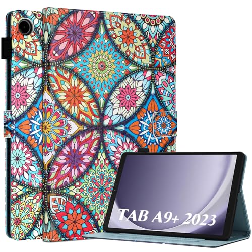 Fancity für Samsung Galaxy Tab A9+ 11 Zoll 2023 Hülle, Intelligent Schlaf Wach Cover mit Ständer Stifthalter Kartensteckplatz Hülle für Galaxy Tab A9 Plus Tablet (SM-X210/X216/X218), Kaleidoscope von Fancity