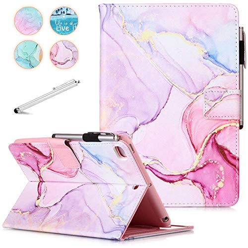 Fancity für iPad 10,2 Zoll 9./8./7. Generation Hülle (2021 2020 2019 Release), Smart Auto Schlaf/Wach Cover mit Stifthalter Kartensteckplatz Stoßfeste Hülle für neues iPad 10.2, Pink Marble von Fancity