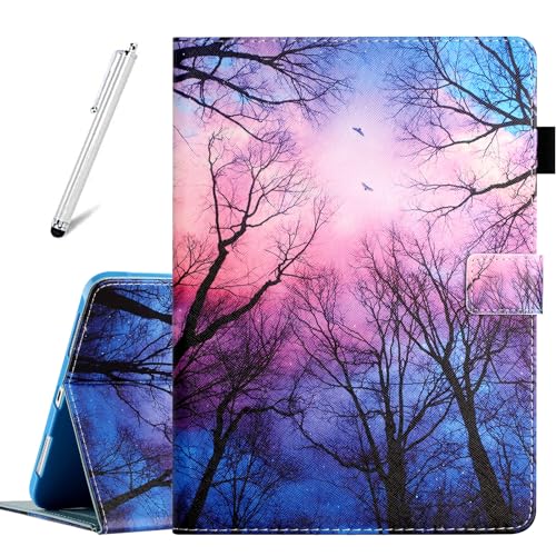 Fancity Hülle für iPad (A16) 11. Generation 11 Zoll 2025, iPad 10. Generation 10,9 Zoll 2022, Synthetisches Leder Intelligent Schlaf/Wach Schutzhülle mit Kartensteckplatz Hülle, Forest von Fancity