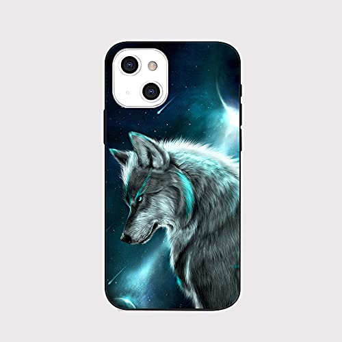 FancyCase für iPhone 13 Hülle (6,1 Zoll) - Cool Wolf Stil Tier Muster Flexible TPU Schutzhülle Kompatibel mit iPhone 13 (Wolf) von Fancy Case