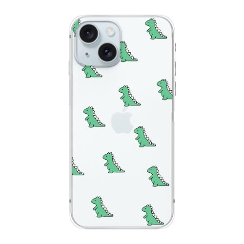 FancyCase für iPhone 15 Hülle (6,1 Zoll) Lustiges Dinosaurier-Design Niedliches Cartoon-Tiermuster Flexible TPU Schutzhülle Klar Case Kompatibel mit iPhone 15 (Dinosaurier-Stil) von Fancy Case