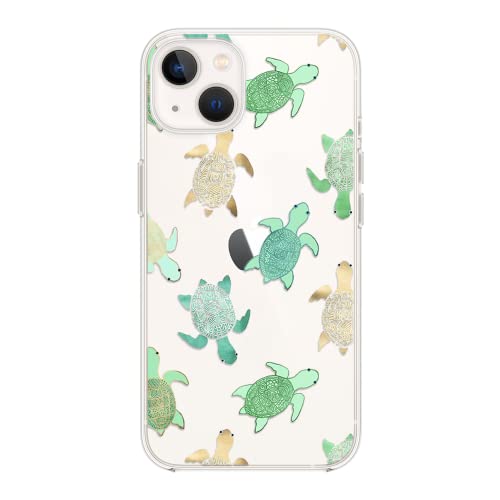 FancyCase Schutzhülle für iPhone 14, 15,5 cm (6,1 Zoll), cooles Schildkröten-Design, Ozean, Tier, Strand, flexibel, TPU, transparent, kompatibel mit iPhone 14, Schildkröten-Stil von Fancy Case
