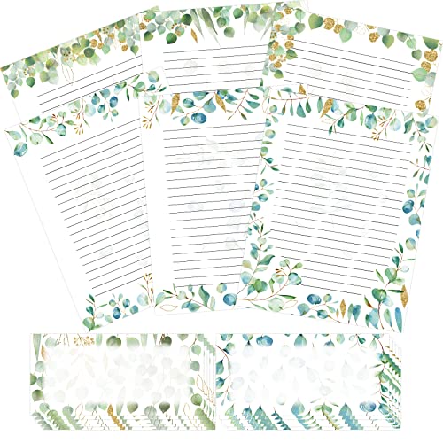 Briefpapier mit Umschlägen Eukalyptus Schreibwaren-Set mit Linien Briefpapier 8,5x11 von Fancy Land