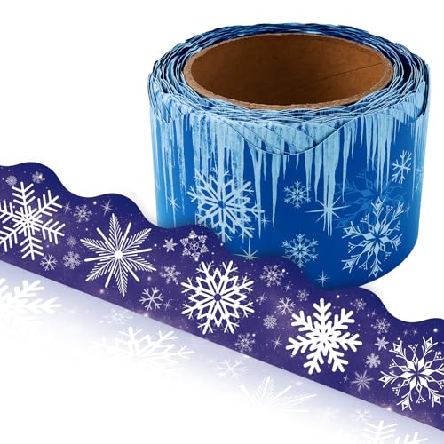 Fancy Land Winter-Schneeflocken-Bordre, 15 m, gestanzte Bordre, Klassenzimmer-Dekoration Fancy Land Winter-Schneeflocken-Bordre, 15 m, gestanzte Bordre, Klassenzimmer-Dekoration von Fancy Land