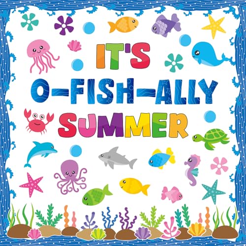 Summer Ocean Pinnwand-Set für Klassenzimmer-Dekorationen, Meerestiere, O-Fish-Ally Sommerausschnitte für Ende des Jahres, Marine, Kreidetafel, Wandtür, Dekoration, 80 Stück Summer Ocean Pinnwand-Set für Klassenzimmer-Dekorationen, Meerestiere, O-Fish-Ally Sommerausschnitte für Ende des Jahres, Marine, Kreidetafel, Wandtür, Dekoration, 80 Stück von Fancy Land