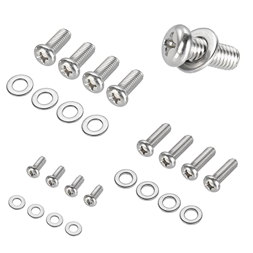 FandWay TV-Halterung, Hardware-Set, VESA-TV-Halterung Schrauben für TV und Monitor, Halterung, Befestigung, 24 Stück M4/M6/M8 304 Edelstahl-Schrauben und Unterlegscheiben FandWay TV-Halterung, Hardware-Set, VESA-TV-Halterung Schrauben für TV und Monitor, Halterung, Befestigung, 24 Stück M4/M6/M8 304 Edelstahl-Schrauben und Unterlegscheiben von FandWay