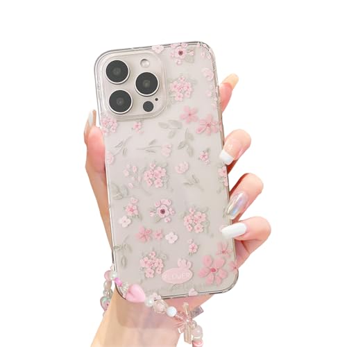 Faneiy Schutzhülle für iPhone 13 Pro, Motiv: rosa Blume, niedliches ästhetisches Design, für Damen und Mädchen, TPU, schmal, mit Handykette, transparent Faneiy Schutzhülle für iPhone 13 Pro, Motiv: rosa Blume, niedliches ästhetisches Design, für Damen und Mädchen, TPU, schmal, mit Handykette, transparent von Faneiy