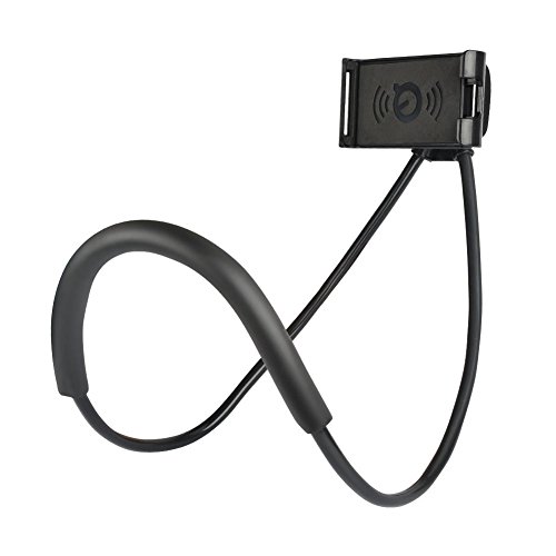 Smart Mobile Phone Stands,Universal Hanging on Neck Cell Phone Mount Holder, Flexible Lazy Bracket DIY Free Rotating for Multiple Functions(Black) von MYCRITEE