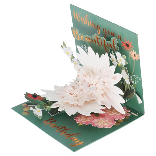 Geburtstagskarten, Geburtstagskarte mit Musik Licht und Kuchen, Happy Birthday Karte für Männer Frauen Kinder, 3D Pop Up Kuchen Karte für Geburtstagsgeschenk, 20x25,7cm (B) von Fangehong