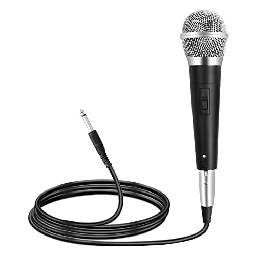 Kabelgebundenes Mikrofon mit 3M Kabel, XLR auf Klinke 6,5 MM, Dynamic Microphone Tragbares Gesangsmikrofon, Dynamisches Handmikrofon mit Nierencharakteristik für Karaoke Hochzeit DJ Party (A) von Fangehong