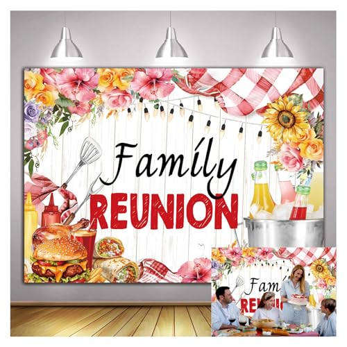 Fotohintergrund für Familientreffen, Familienpicknick, Sommer, Grillen, Brautparty, Willkommensfeier, Foto-Banner, 2,1 x 1,5 m von Fanghui