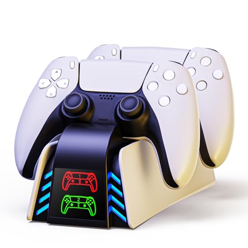 Fanlacy PS5 Controller Ladestation, PS5 Zubehör Sets, Schnellladestation kompatibel mit DualSense Edge Controllern, Ladestation für Playstation 5 Controller mit 2,5h Schnellladefunktion Fanlacy PS5 Controller Ladestation, PS5 Zubehör Sets, Schnellladestation kompatibel mit DualSense Edge Controllern, Ladestation für Playstation 5 Controller mit 2,5h Schnellladefunktion von Fanlacy