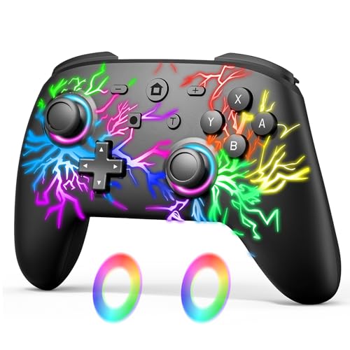 Fanlacy LED Switch Controller – Kabelloser Gamepad für Switch, Switch Lite, Switch OLED, Android, iOS und PC, mit RGB-Lichteffekten, Turbo-Funktion, 6-Achsen-Gyroskop und Einstellbarer Vibration Fanlacy LED Switch Controller – Kabelloser Gamepad für Switch, Switch Lite, Switch OLED, Android, iOS und PC, mit RGB-Lichteffekten, Turbo-Funktion, 6-Achsen-Gyroskop und Einstellbarer Vibration von Fanlacy