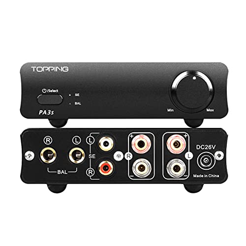 TOPPING PA3S MA12070 Leistungsverstärker 2 Klasse D asymmetrischer Verstärker voll ausbalanciert 80 W x 2 RCA TRS Leistungsverstärker schwarz TOPPING PA3S MA12070 Leistungsverstärker 2 Klasse D asymmetrischer Verstärker voll ausbalanciert 80 W x 2 RCA TRS Leistungsverstärker schwarz von Fanmusic