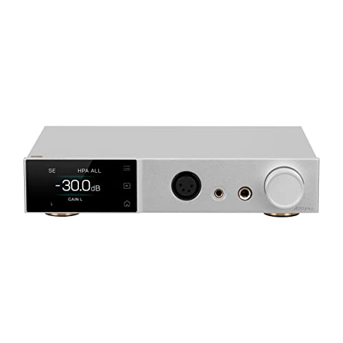 Topping A70 Pro Fully Balanced Headphone Amplifier 17000mW*2 Relay Volume Control Pre Amp wiht Remote Control… (Silver) von Fanmusic