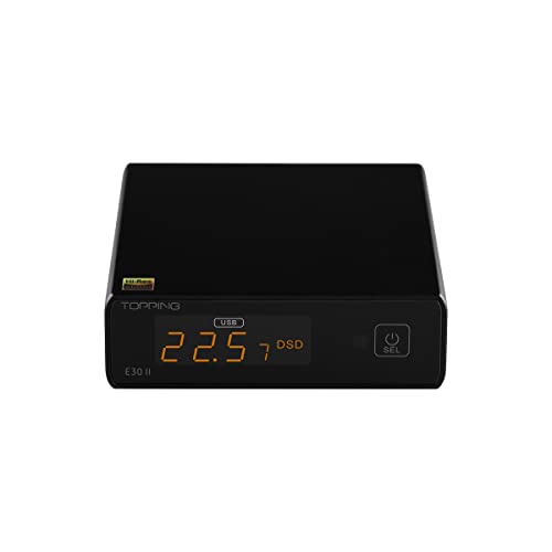 TOPPING E30 II Dual AK4493S Decoder DAC XU208 32bit/768k DSD512 Touch-Bedienung mit Hi-Res-Decoder mit Fernbedienung (Schwarz) von Fanmusic