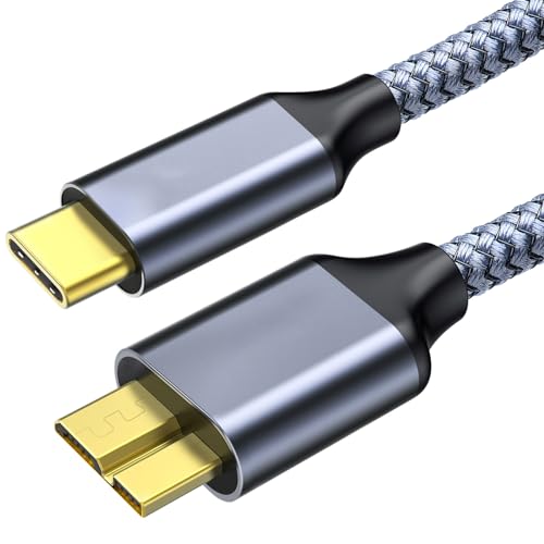 Fannoday USB 3.0 Kabel, 0.5m USB C auf Micro B Kabel Schnelle Datenübertragung Datenkabe, für TV,Laptop,MiNi PC, Projector,Smartphone,Tablet,Camera usw von Fannoday