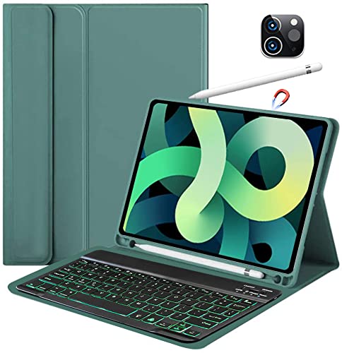 Neu iPad Pro12.9 2021Tastaturgehäuse der 5.Generation.Geeignet für(2021Fünfte Generation/2020Vierte Generation/2018 Dritte Generation),Kabellose Bluetooth-Tastatur mit 7-Farben-Hintergrundbeleuchtung von Fanousy