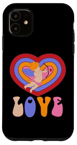 Amor Love Herz Regenbogen Retro Valentinstag Hülle für iPhone 11 von Fantabulous Acc