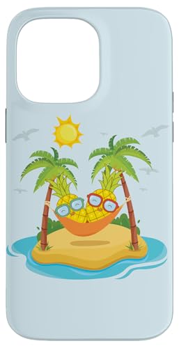 Ananas Relaxing Hängematte Tropical Funny Hülle für iPhone 14 Pro Max von Fantabulous Acc