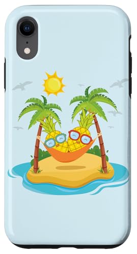 Ananas Relaxing Hängematte Tropical Funny Hülle für iPhone XR von Fantabulous Acc